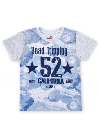Синя демісезонна футболка дитяча "52 california" (8763-116b-gray) Breeze