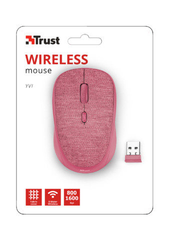 Мышь fabric wireless mouse - pink Trust yvi (135036837)