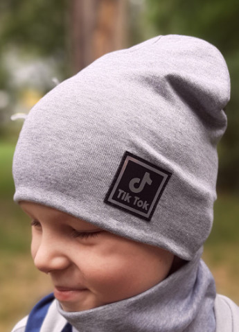 Детская шапка с хомутом КАНТА размер 48-52, серый (OC-255) Канта (212242523)