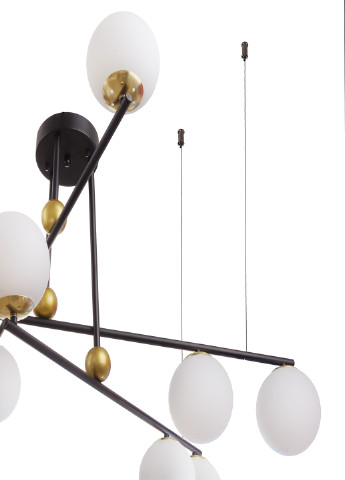 Потолочная люстра на 9 лампочек BR-01 624С/9 E27 BK/G Brille (251891774)