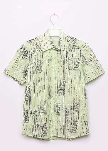 Салатовая классическая рубашка однотонная Let's Shop