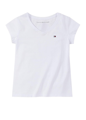 Белая летняя футболка Tommy Hilfiger