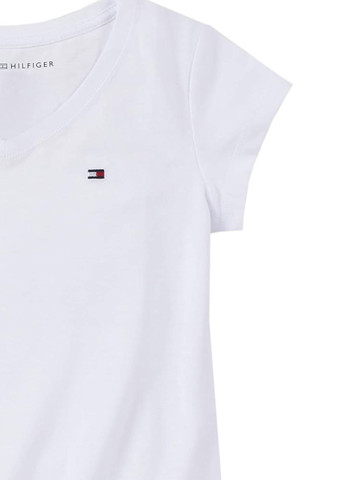 Белая летняя футболка Tommy Hilfiger