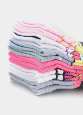 Рожеві шкарпетки (6 пар) Skechers геометричні (363485511)