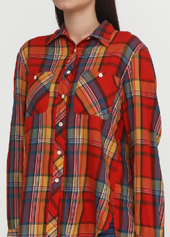 Красная кэжуал рубашка в клетку Ralph Lauren