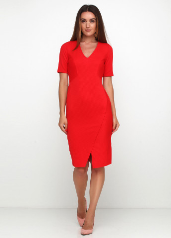 Красное кэжуал платье футляр By Very однотонное