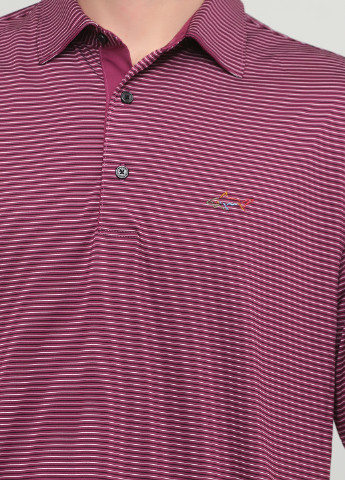 Вишневая футболка-поло для мужчин Greg Norman в полоску