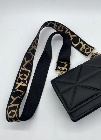 Женская классическая сумка 10277 на ремешке через плечо черная No Brand (252971330)