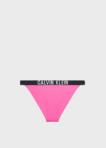 Фуксиновые (цвета Фуксия) купальные трусики-плавки с логотипом Calvin Klein