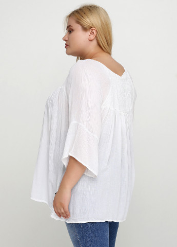 Белая летняя блуза Adia Fashion