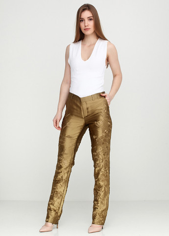 Золотые праздничный демисезонные прямые брюки Ralph Lauren
