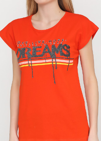 Оранжевая летняя футболка Kafkame