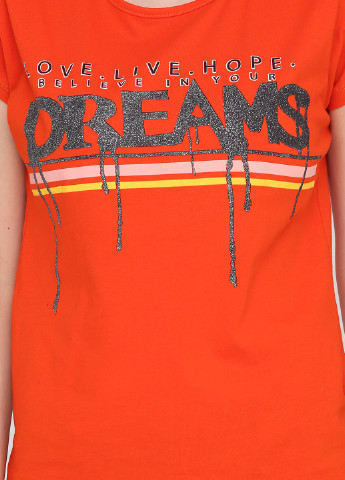 Оранжевая летняя футболка Kafkame