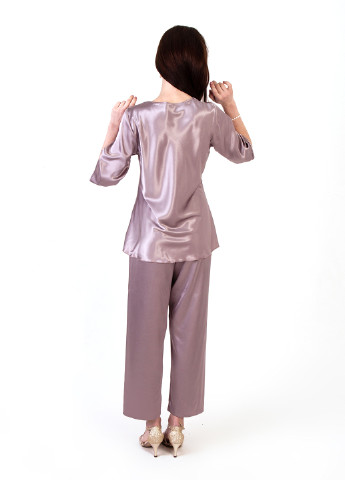 Лілова всесезон піжама (блуза, штани) рубашка + брюки Mulberry-Home