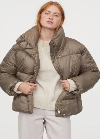 Оливковая (хаки) зимняя куртка H&M