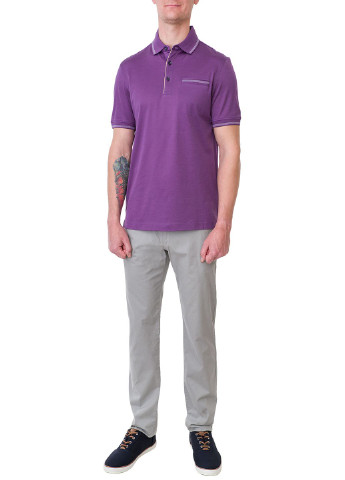 Фиолетовая футболка-поло для мужчин Bugatti однотонная