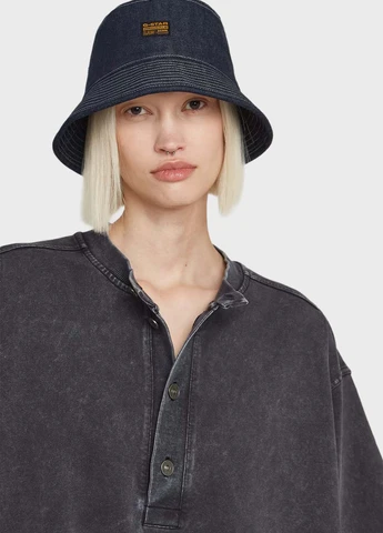Черное кэжуал платье платье-футболка G-Star Raw однотонное