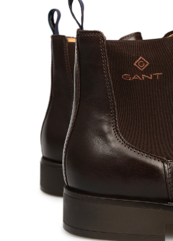 Коричневые осенние ботинки челси Gant