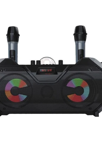 Акумуляторна акустична система ZQS4240 колонка USB, SD, FM радіо, Bluetooth, 2 радіомікрофони, ДУ чорна (AM-3200) XPRO (253495439)