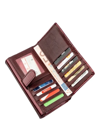 Жіночий шкіряний гаманець-візитниця 17х9 см st leather (252133416)