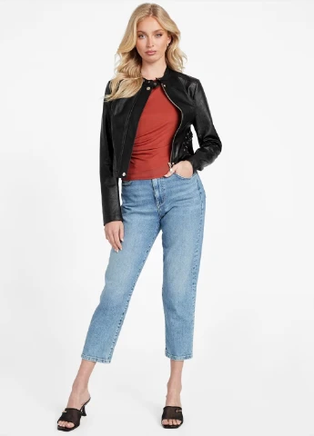Чорна демісезонна куртка Guess