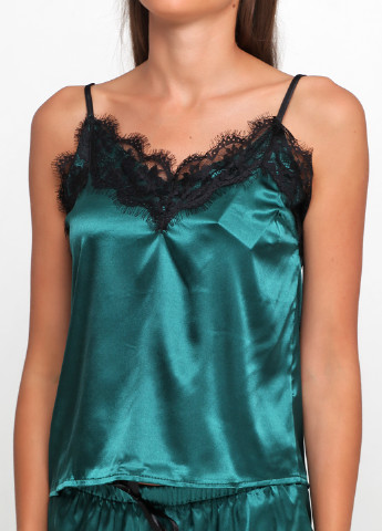 Зелений демісезонний комплект (топ, шорти) Ghazel