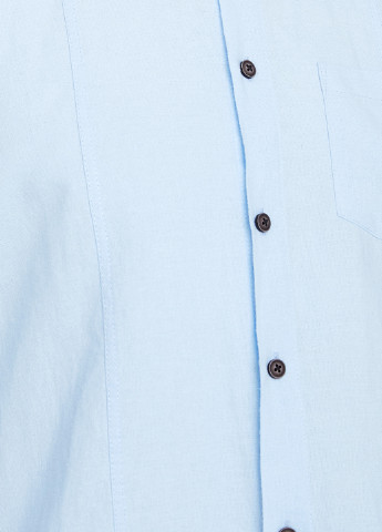 Сорочка KOTON однотонна блакитна кежуал рамі
