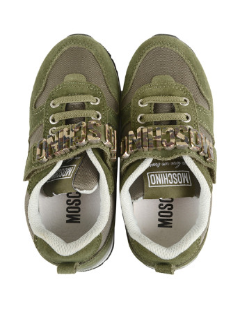 Оливковые (хаки) демисезонные кроссовки Moschino
