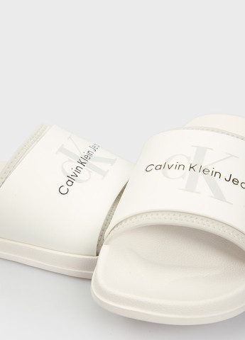 Белые кэжуал шлепанцы Calvin Klein Jeans