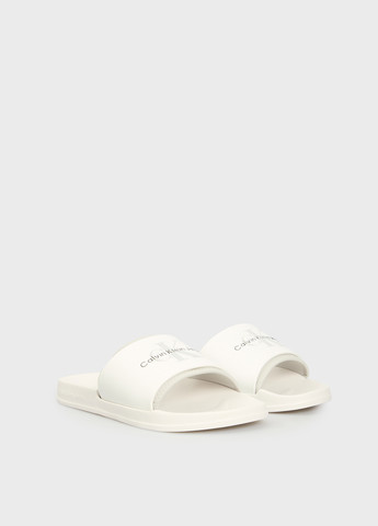 Белые кэжуал шлепанцы Calvin Klein Jeans