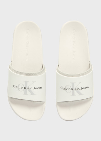 Белые кэжуал шлепанцы Calvin Klein Jeans
