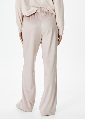 Светло-розовые домашние демисезонные прямые брюки KOTON