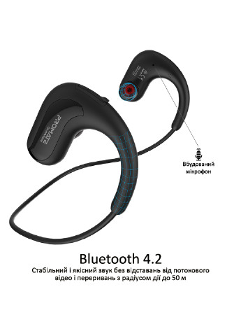 Спортивные Bluetooth-наушники DiveMate Bluetooth 5 IPX8 Black () Promate divemate.black (199673570)