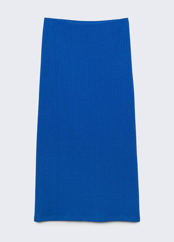 Синяя кэжуал однотонная юбка Stradivarius