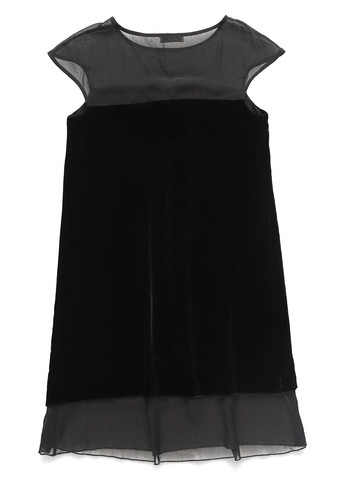 Черное кэжуал платье а-силуэт Sara однотонное