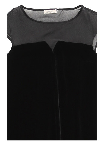 Черное кэжуал платье а-силуэт Sara однотонное