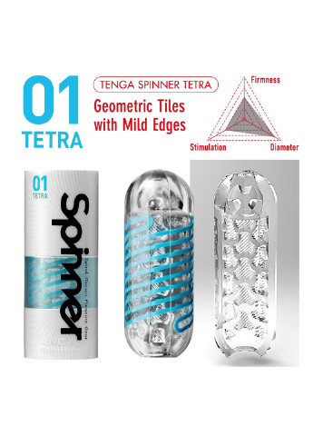 Мастурбатор Spinner 01 Tetra з пружною стимулюючою спіраллю Tenga (252022567)