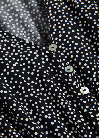 Чорна кежуал сукня кльош Reserved в горошок