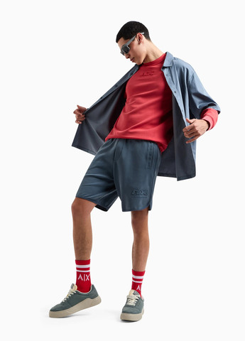 Червоний світшот Armani Exchange однотонний (301389136)