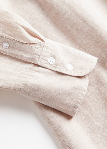 Світло-бежева кежуал сукня сукня-сорочка H&M однотонна