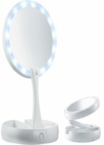 Настільне дзеркало для макіяжу Mirror з LED підсвічуванням складне кругле (4103256) Francesco Marconi (215118320)