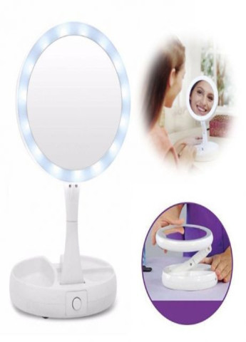 Настольное зеркало для макияжа Mirror с LED подсветкой складное круглое (4103256) Francesco Marconi (215118320)