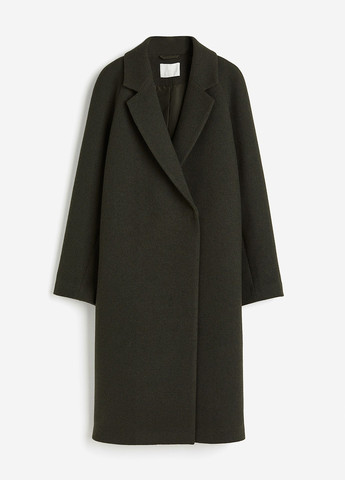 Темно-зеленое демисезонное Пальто двубортное H&M