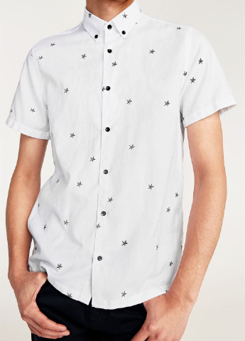 Белая кэжуал рубашка с рисунком Zara