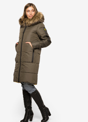 Оливкова (хакі) зимня куртка Modniy OAZIS