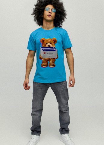 Светло-синяя футболка мужская YAPPI