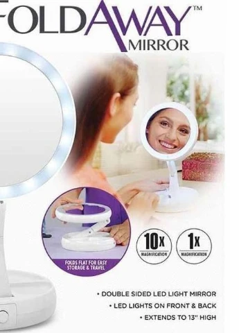 Дзеркало для макіяжу з led-підсвічуванням "MyFoldAway" Mix Shop (213239369)