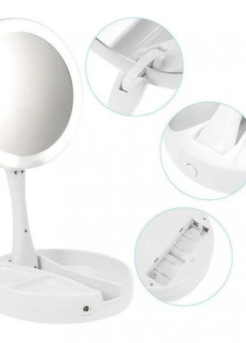 Дзеркало для макіяжу з led-підсвічуванням "MyFoldAway" Mix Shop (213239369)