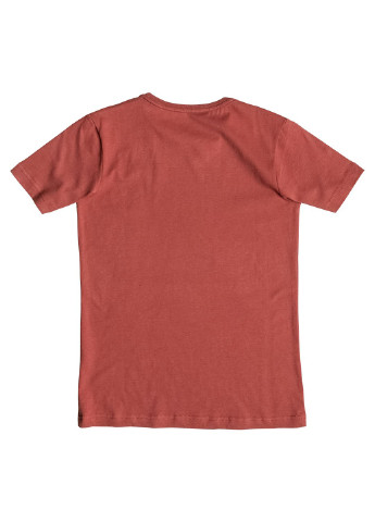 Терракотовая летняя футболка с коротким рукавом Quiksilver