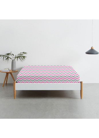 Простынь на резинке 160х200х20 ZIGZAG GREY ROSE Cosas ZigGreyRose_160x200x20 (250319036)